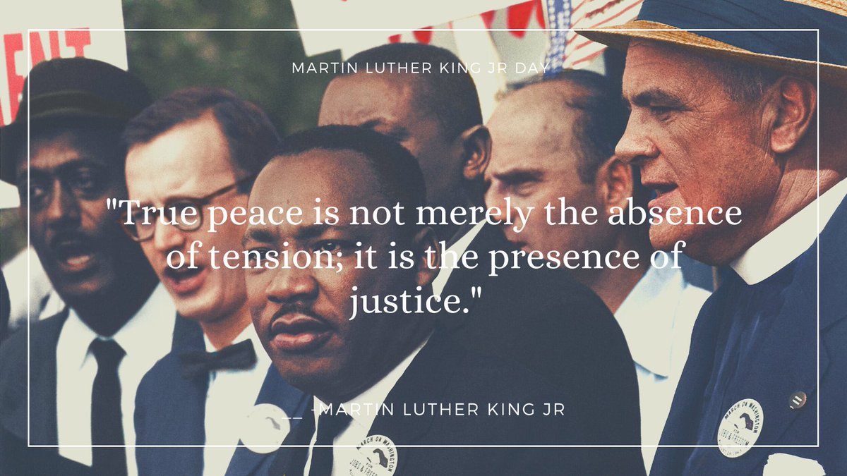 We have come far, but not far enough. As long as there is racial injustice, as long as people are treated as inferior because of the color of their skin there is work to be done. We must Continue the work of racial equality
#MartinLutherKingJrDay