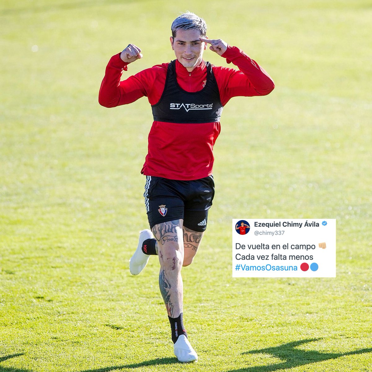 🙌¡NOTICIÓN! @chimy337 ya ENTRENA en el césped. ¡CADA DÍA MÁS CERCA de VOLVER!