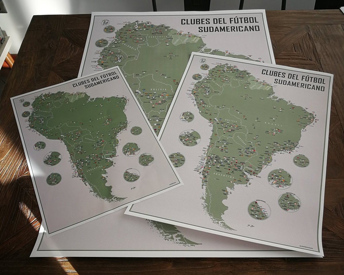 juanesalas's tweet photo. Al fin disponibles los mapas 🌎 del fútbol sudamericano ⚽ en formatos más grandes! Consultas y precios por DM... https://t.co/KO8frwvCyq