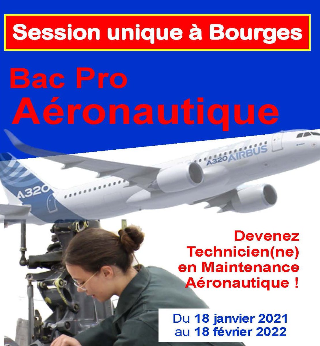LdM_Vauvert's tweet photo. Le Greta propose une session de formation unique en Bac Pro de technicien en Maintenance Aéronautique
du 18/01/2021 au 18/02/2022
Télécharger la plaquette complète:
https://t.co/TqTHi3sIKV https://t.co/uOyHGVzQ5Q