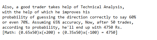 4/5. Finally Add some  Technical Analysis 