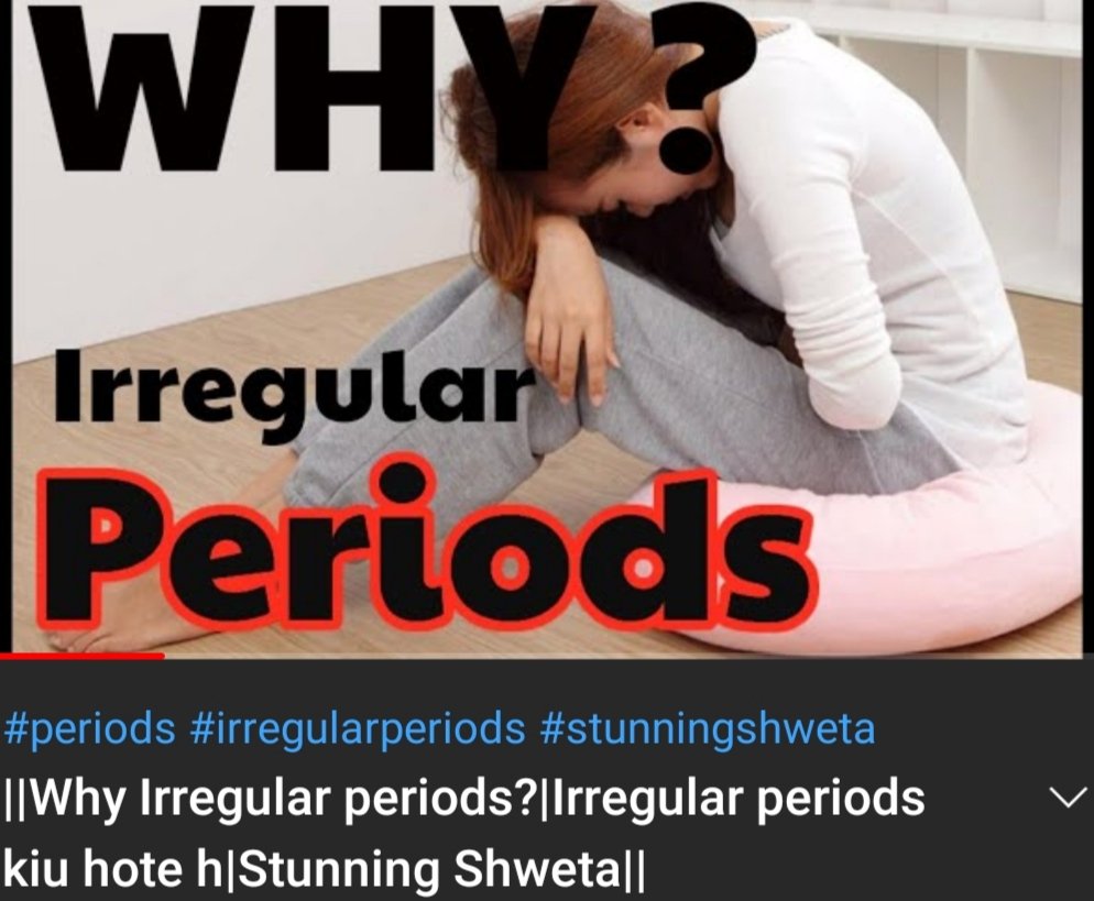 Why irregular periods 🤔😖? What is the reason for irregular periods..!!
Video link⬇️
youtu.be/51mE7vrUV-0
.
.
#irregularperiods #girlproblem #stunningshweta #subscribe #YouTube #YouTuber 
Guys please subscribe my channel and share with your friends and family.
