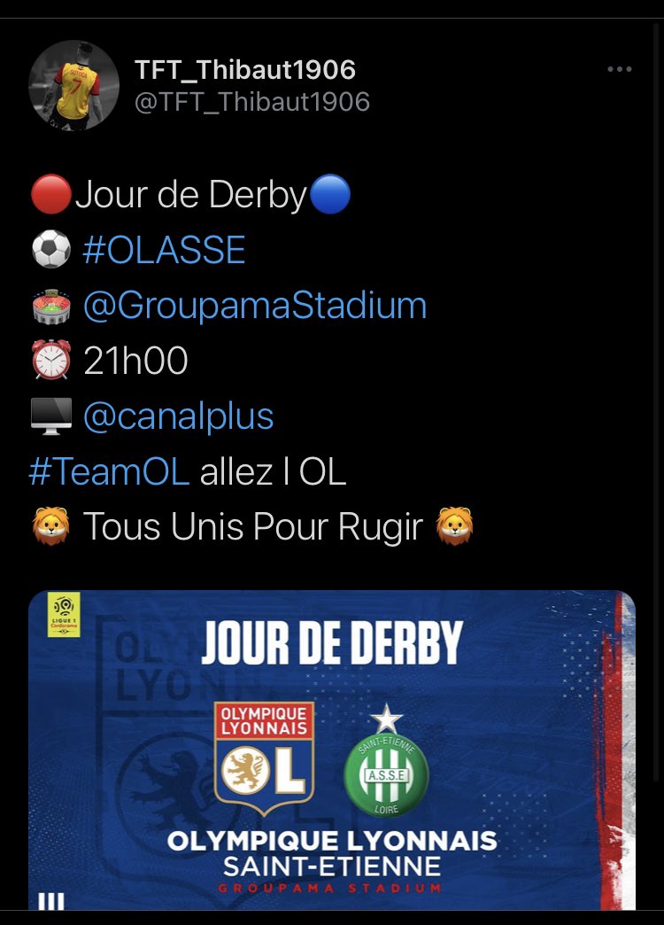 Je me sens coupable de montrer le vrai visage d’un frère Lyonnais totalement investi dans son club   #TeamOL