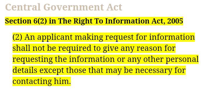 AnjaliB_'s tweet photo. Shocking order by Delhi High Court saying applicants shd disclose why they are interested in seeking info. Totally ignores S. 6(2) of RTI Act which says info seeker "shall not be required to give any reason for requesting information". Order must be immediately recalled. #SaveRTI https://t.co/N2c8L7LT2A