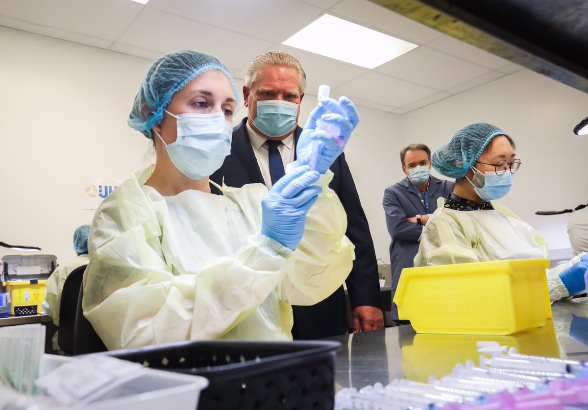 DougFordLooking's tweet photo. Looking at a Covid-19 Vaccine. https://t.co/9fjAZhurTw
