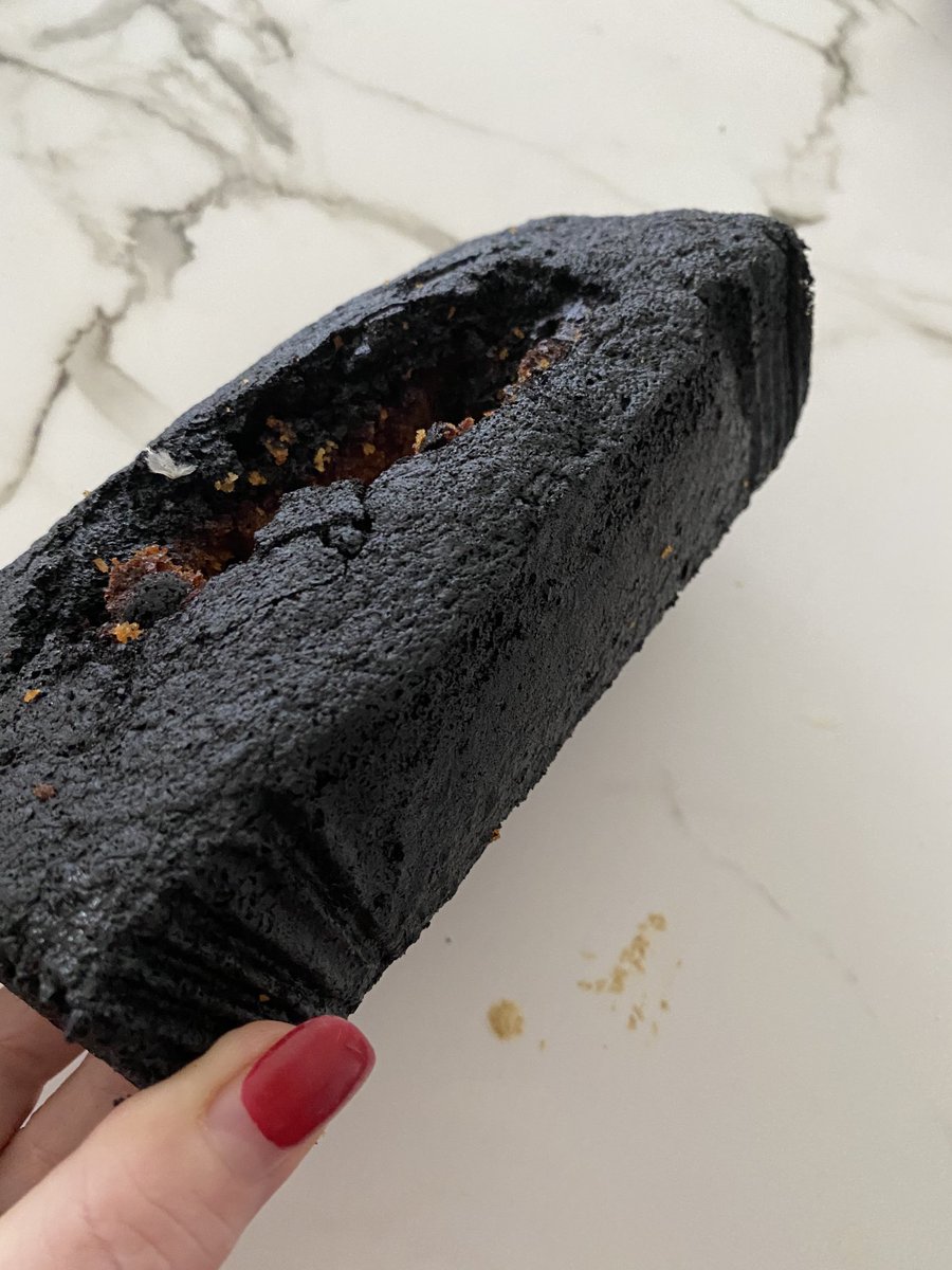 LucyAlexanderTV's tweet photo. I smugly baked Banana bread last night - then went & left it in the oven for 4 solid hours while I watched the rest of Queens Gambitโ. Ffs.... tried & failed. I could now use it as a house brick or a door stop. ๐คฃ#burntbread ๐ https://t.co/US97TnAguJ