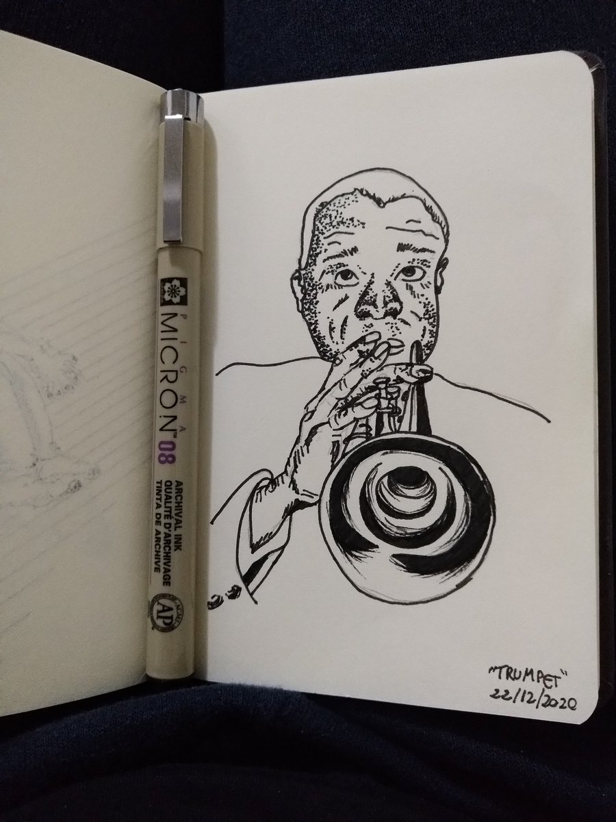 realbuquer's tweet photo. "Trumpet"
#desenho #dibujo #draw #dessin #drawing #arte #art #illustration #sketchbook #sakurapens #inktober52 #inktober52trumpet #inktober52brasil #trumpet #trompete #artesvisuais #visualart #desenhopreto #dibujonegro #ledessin #dessinnoir #louisarmstrong
https://t.co/rYU1BpyCD5 https://t.co/7f54QjprGC