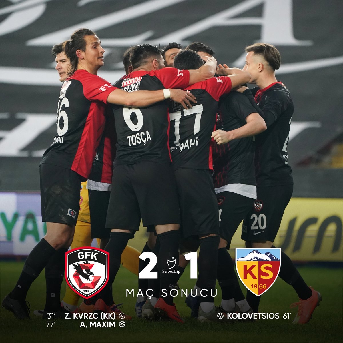 GaziantepFK's tweet photo. 👊 EVİMİZDE ÜÇ PUAN BİZİM! #BurasıGaziantep https://t.co/Bdy6rE1k60