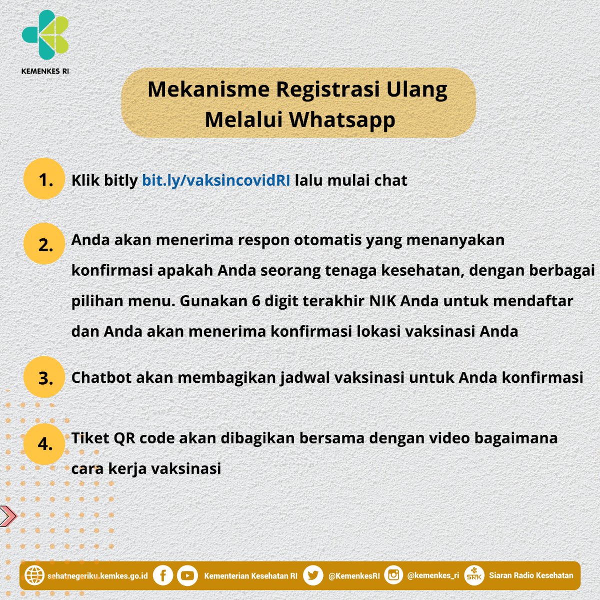 #dpusdatarujtg
Channel resmi registrasi vaksinasi covid-19.

#JatengGayeng 
#BersamaLawanCorona 
#JatengLawanCorona