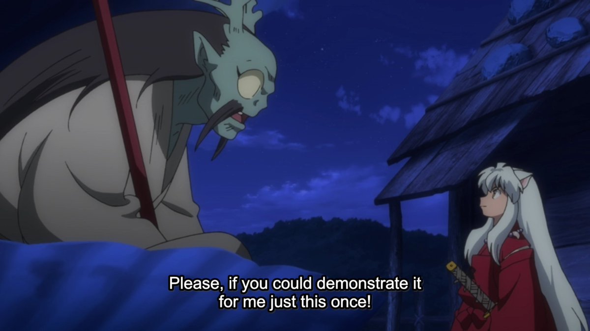 For now, it's time to see InuYasha whip out his Tetsusaiga for old time's sake.  #YashaHime