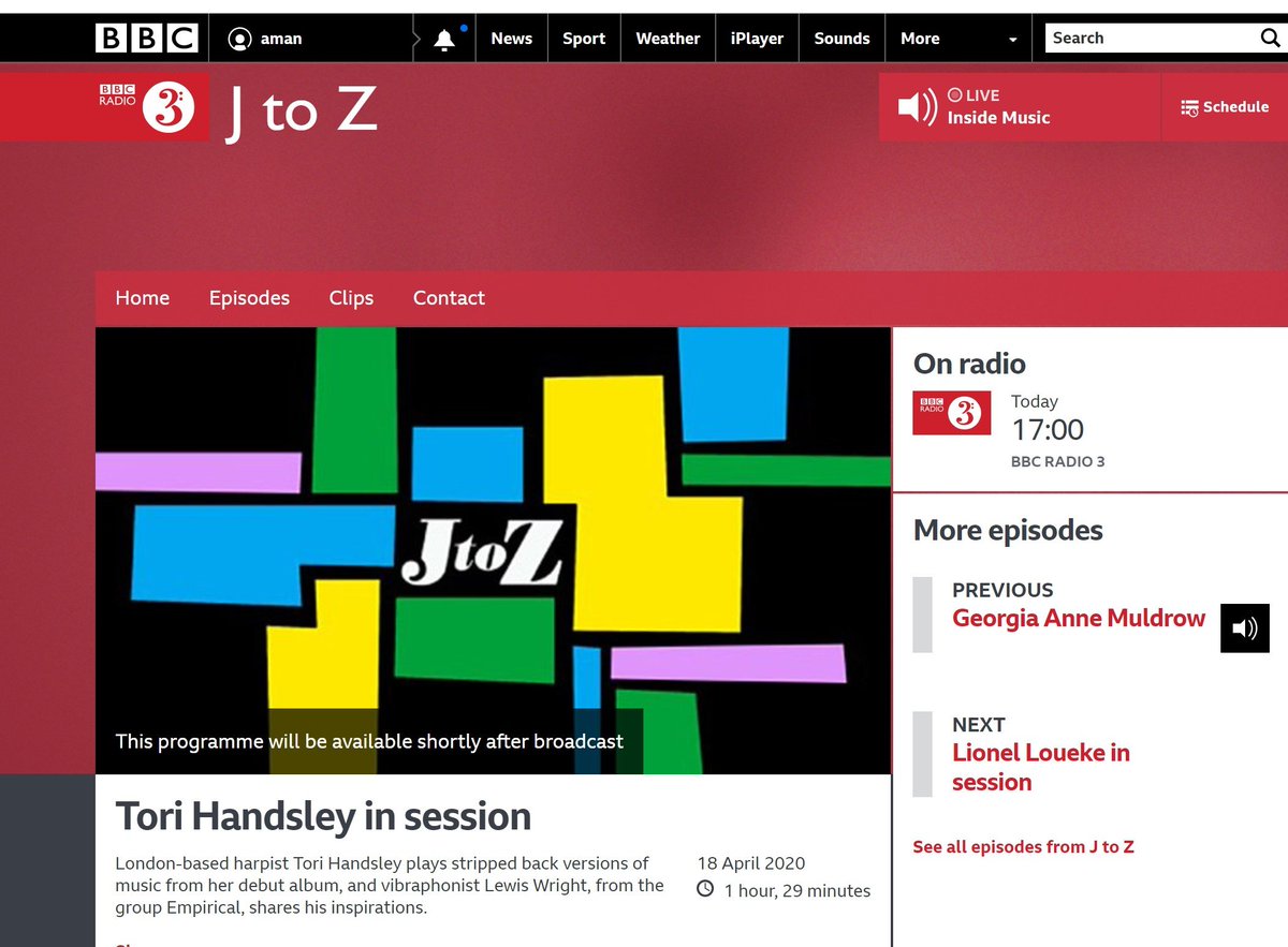 Tune in to BBC Radio 3 at 5- I'll be playing some special stripped back versions of my music from my album 🙌 hope you enjoy!!

<a href="/BBCRadio3/">BBC Radio 3</a>
#JtoZ