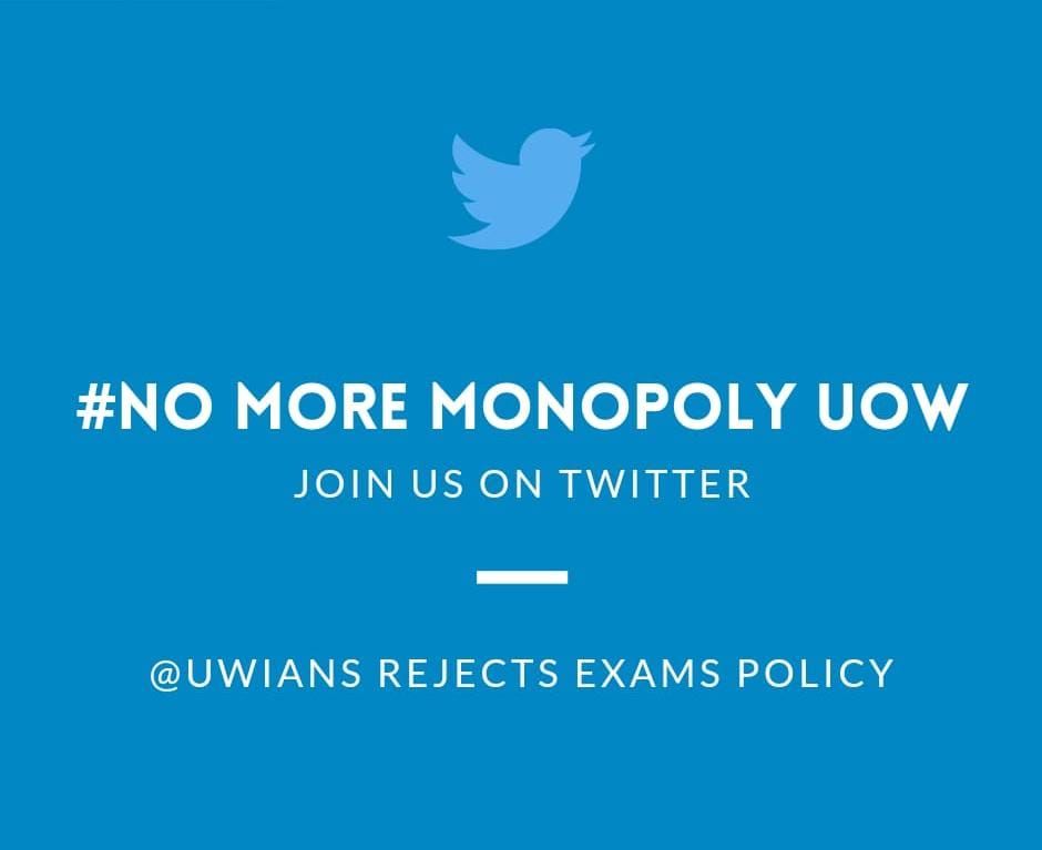 We strongly reject physical exams                                                                                                                                              #NoMoreMonopolyUOW