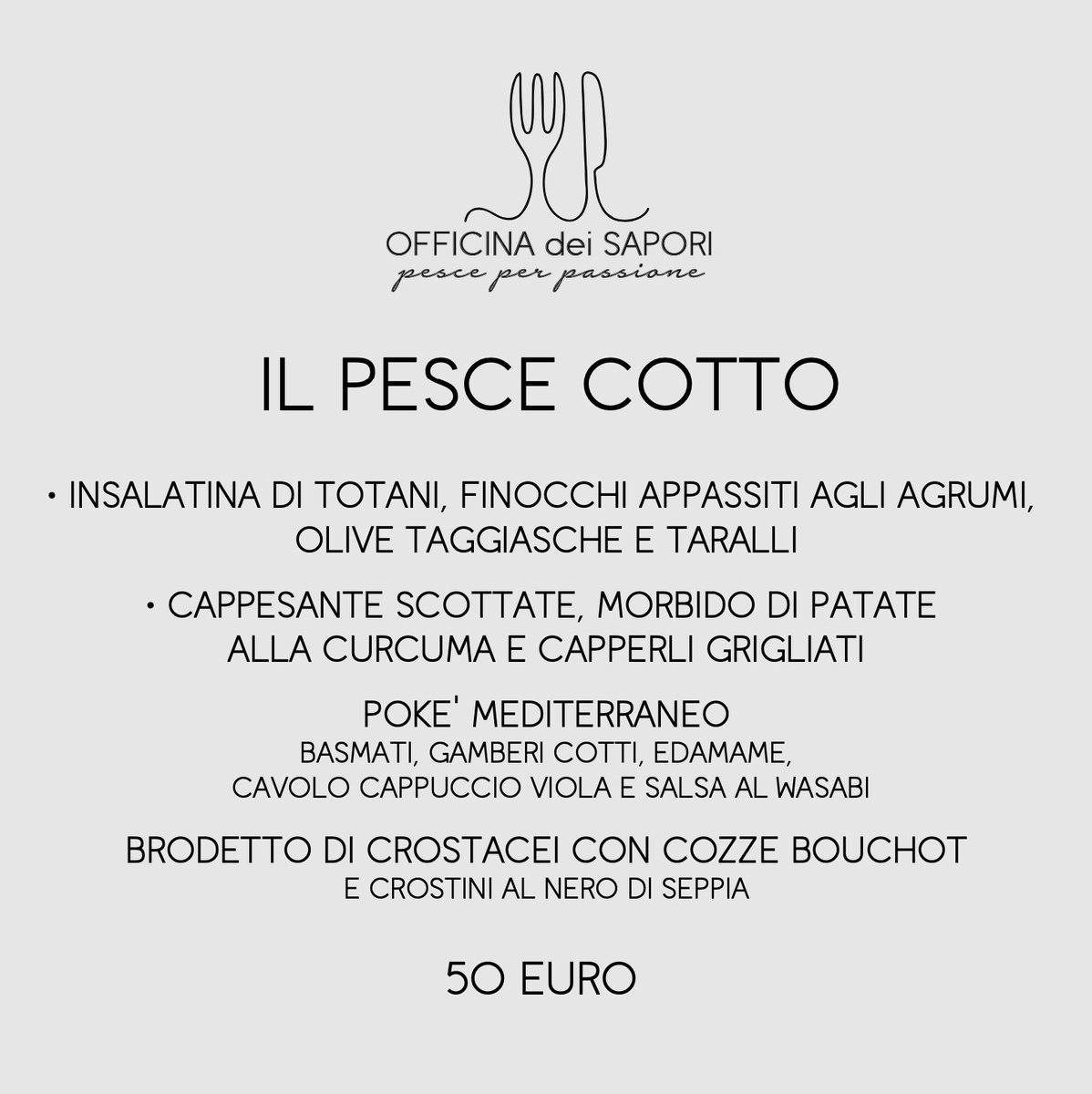 OfficinaSapori's tweet photo. IL MARE A CASA TUA! 🐟
Ecco la nostra proposta ONE SHOT, solo per i giorni 
22 e 23 GENNAIO
Tre box contenenti ciascuno un’esperienza diversa: cruda, cotta o street food.

🖤  INFO e ORDINI: Tel / WhatsApp 045 913877
⚠️ FINO AD ESAURIMENTO SCORTE ⚠️ https://t.co/MX0LIKViyS