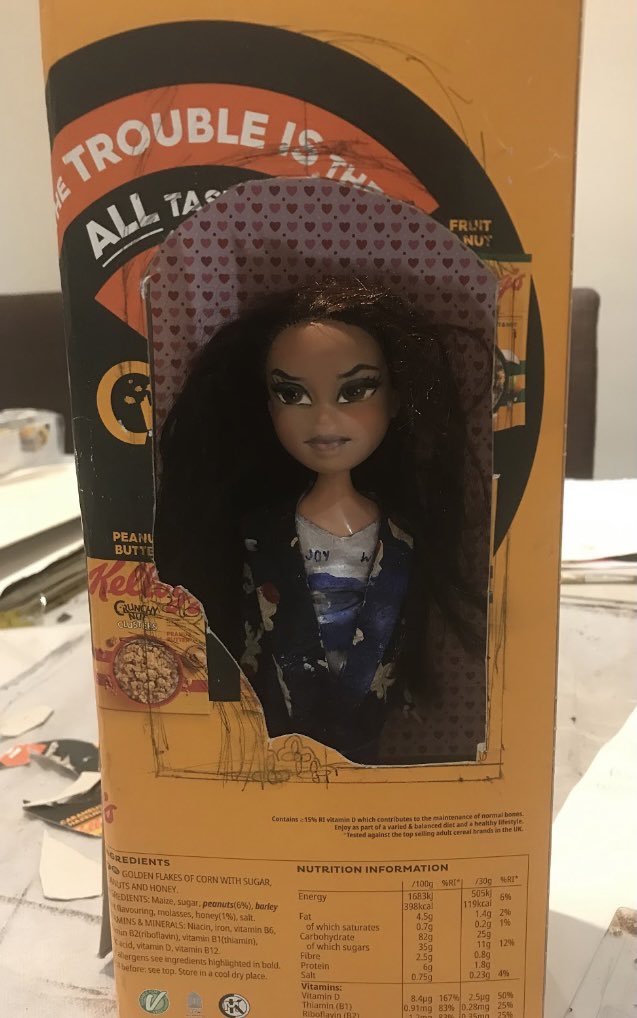 VynersArt's tweet photo. Avneet has surpassed herself with Quarantine Queen Barbie, all packaging, clothes and lettering hand made #nonessentialworker #barbie #talent #cautionangrydoll https://t.co/xfl9i1AcfP