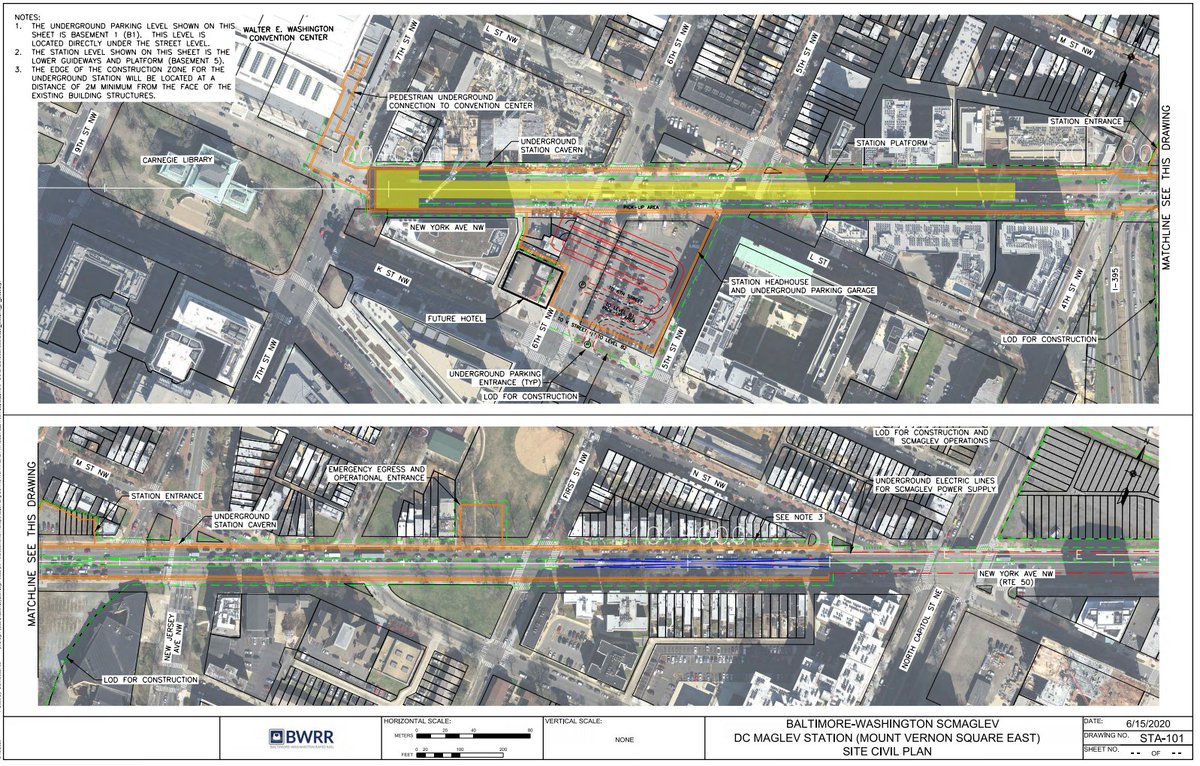 1) Mt Vernon Sq SCMAGLEV station location2) BWI station3) Cherry Hill station