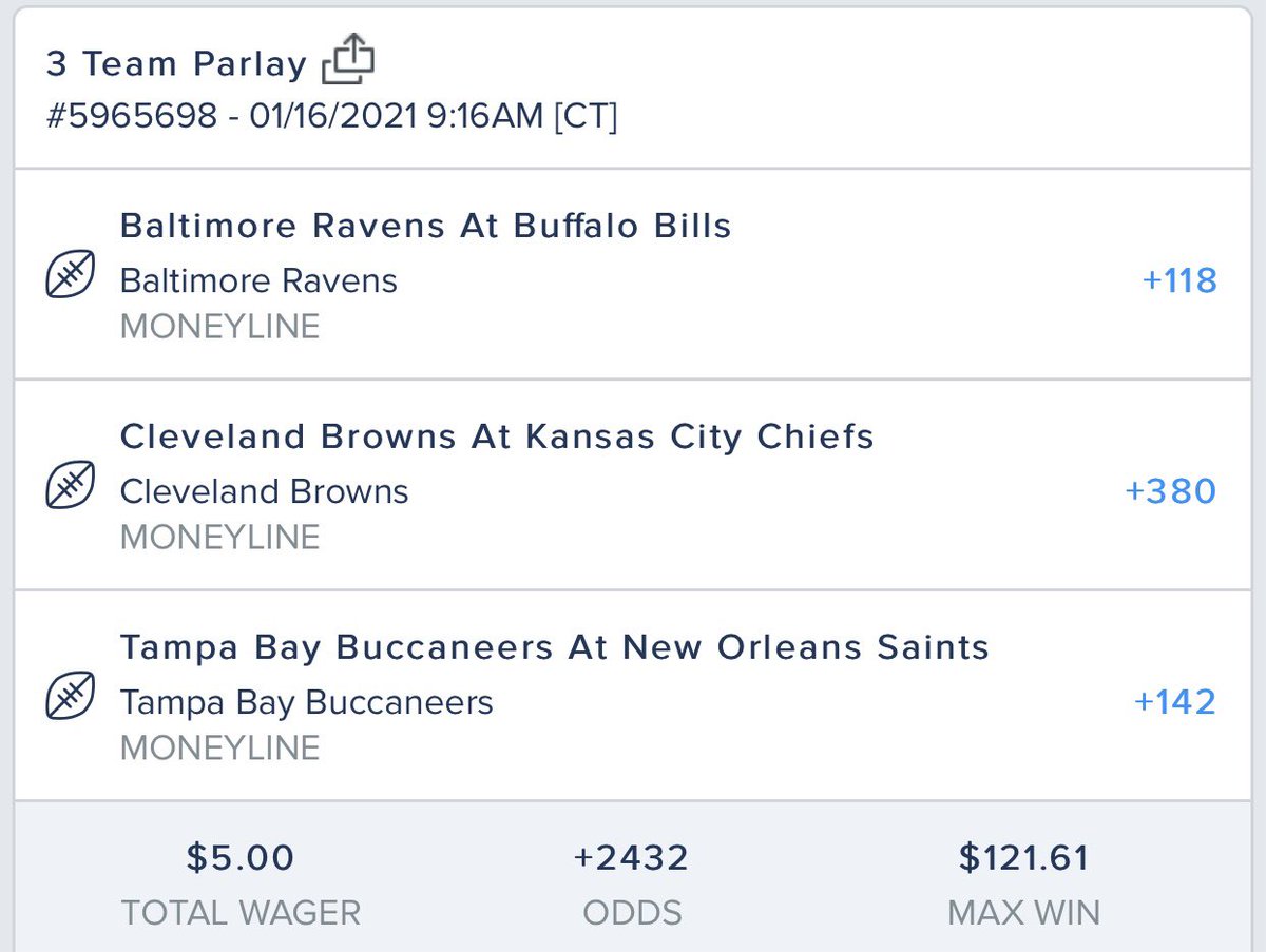 jamespeee's tweet photo. @idntbecarin Can’t bet against the squad but I did a light underdogs parlay myself https://t.co/inyL6jDYxb