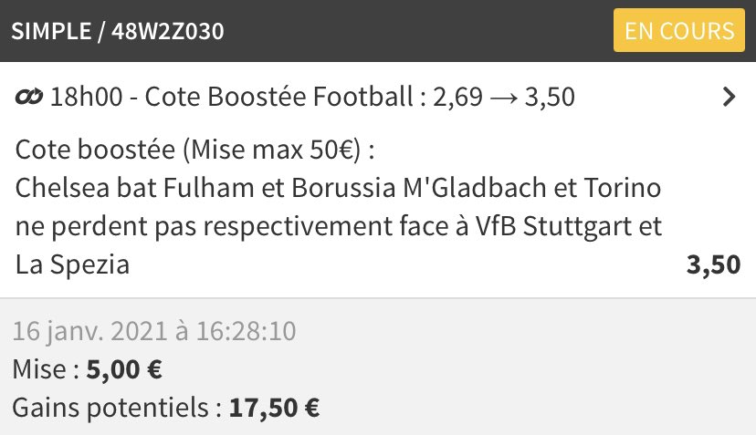 WypfPronos's tweet photo. Janvier - #Pick63 🔖

• Côte boostée Winamax : value.

📈 Côte : 3.50 | 💶 Mise : 0.5%

RT &amp; ❤️ pour soutenir ! 🙏🏼

#TeamParieur https://t.co/PXV3DQeE6N