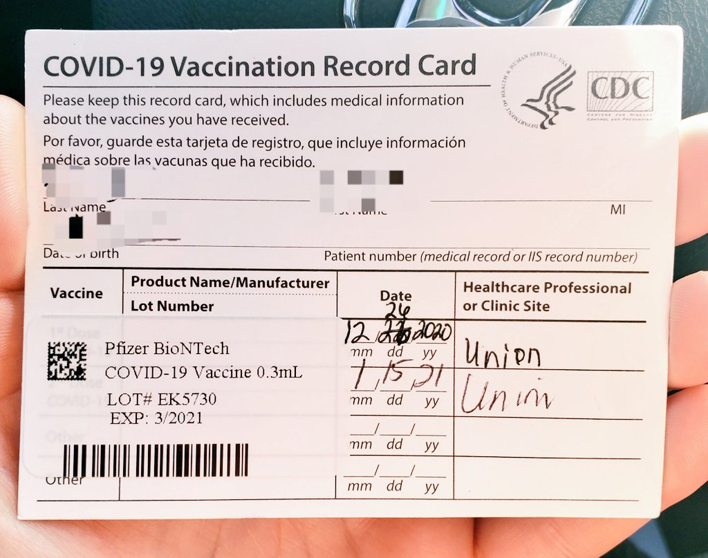 nurse_hellooo's tweet photo. Round two is in the books! In a little over two weeks I will peak to around 95% protected against COVID! I'm happy to be protecting my patients and doing my part in this pandemic. 🖤🤞💉

#CovidVaccine #HumbleAndGrateful #HistoryInTheMaking #Hope #COVID19 #RoundTwo #Fight https://t.co/QstxMfkuoa