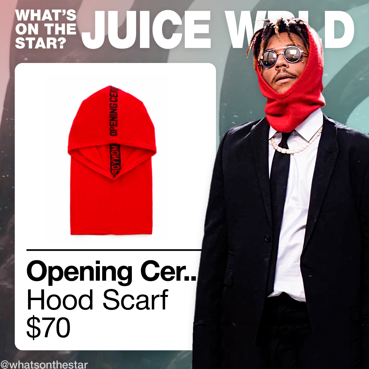 WHAT'S ON THE STAR? on X: Juice WRLD Rocks Red Balaclava with a Suit in  Bad Boy Video Read more:    / X