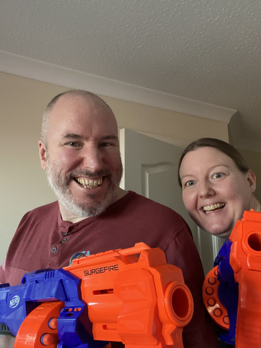 scottyoung2908's tweet photo. Weโve reached a phase of lockdown where it seemed perfectly natural to buy Nerf guns. Thatโs normal right? #lockdownLoLs https://t.co/oaOsciT8Df