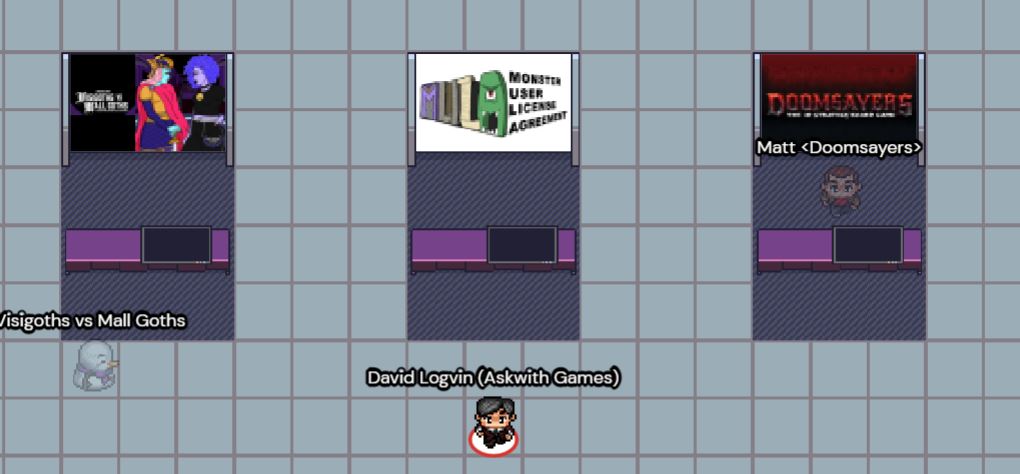 AskwithGames's tweet photo. @BostonFIG @gather_town We are live today, answering questions, running solo adventures and getting ready for a mega REVERSE dungeon crawl tomorrow @Arisia.  Come on and W-A-S-D over and say "hi"! @DeluxeTnT @Trollgodfather #MonstersMonsters #indiegames #ttrpgs #indies https://t.co/lYm4gTf4gm