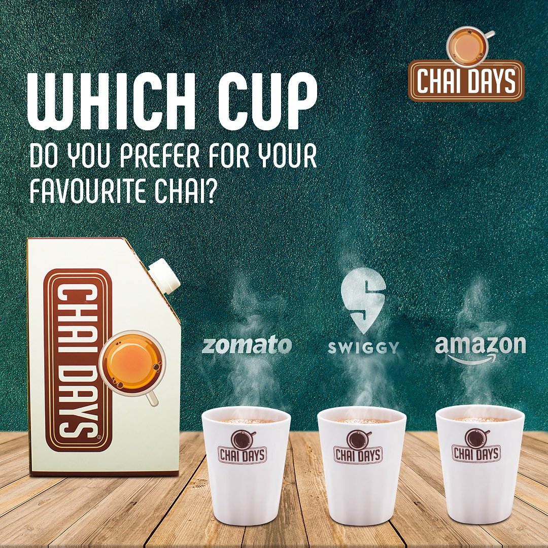 Confused in ordering your favourite Chai? 
Chai Days available on Zomato, Swiggy and Amazon. Which will you choose? ❤️

#chaidays #chailovers #bengaluru #btmlayout #bangalorefoodies #bengalurufoodie #btmlayout #bangalore_days #koramangala #bangalorebloggers