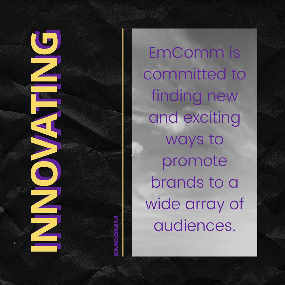 em_comm's tweet photo. Today we will be sharing the 3 key values of EmComm that make us who we are as an organization. The first key value is innovation. #marketing #marketingagency https://t.co/qHnxSQhXeL