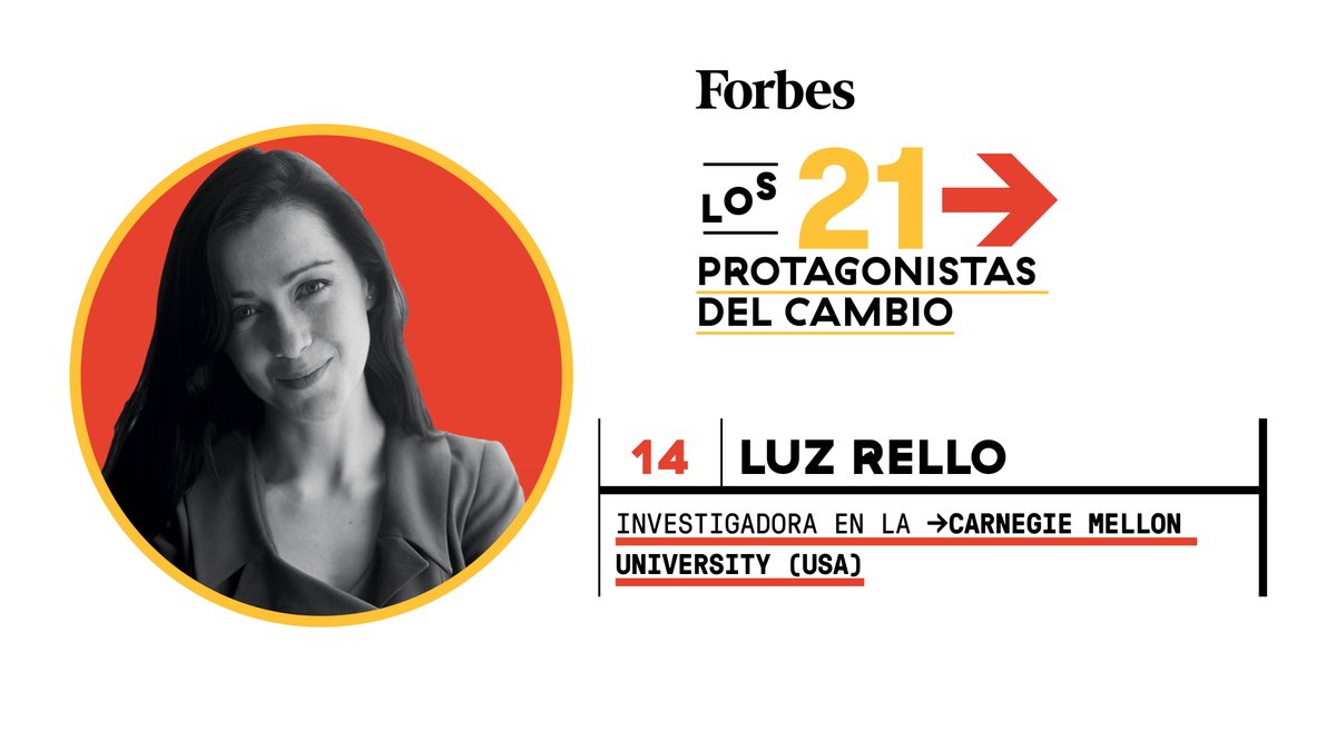 Forbes_es's tweet image. 👉 @luzrello es la fundadora de @changedyslexia, empresa social surgida para la detección y mejora de la dislexia, con un objetivo principal: la reducción a nivel mundial de las tasas de abandono escolar debidas a esta dificultad en el aprendizaje.
forbes.es/empresas/85464…