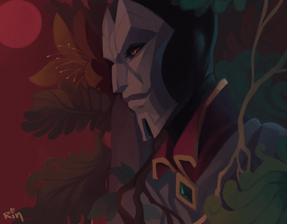 legaldumpling's tweet photo. roots in ionia. (couldn't ddecie which color i wanted to go with so here's both) #artoflegends #jhin https://t.co/EAyVwY6K4G