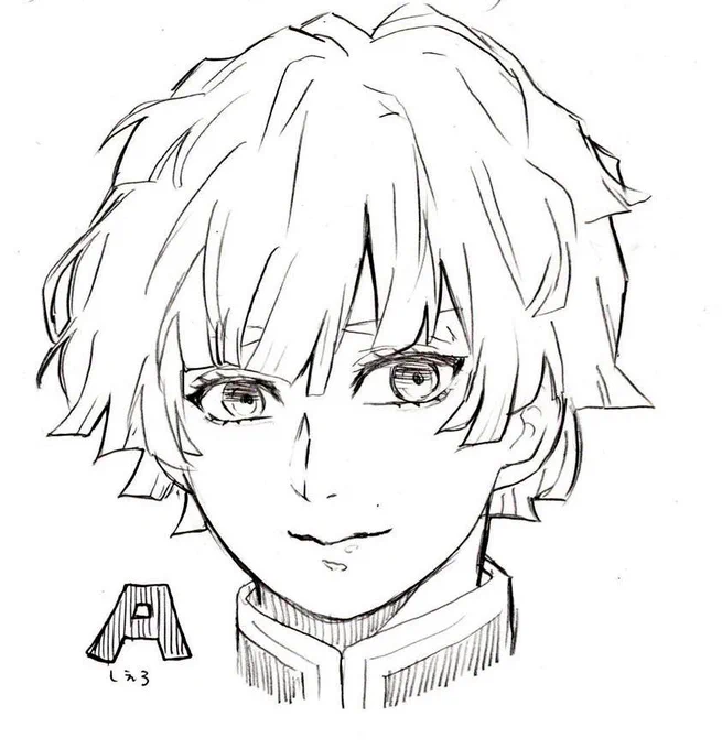 # いいねした人の絵柄を真似してバレたら負け 
有り難うございました???
善くんで描かせて頂きました～?✨✨✨
わ、わかるのかな??? 