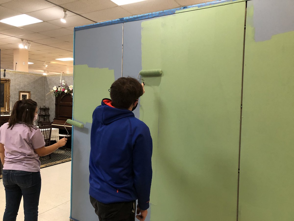 Big shoutout to the seasonal workers <a href="/JoplinParks/">Joplin Parks and Recreation</a> who are helping us repaint and remodel in preparation for the new exhibit on #bonnieandclyde #joplinmuseum