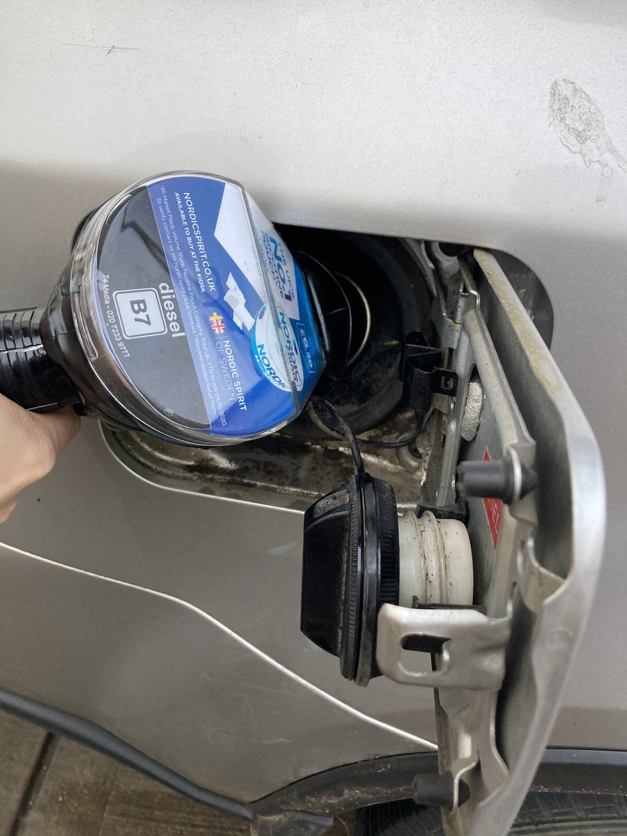 SarahDiston's tweet photo. @NissanUK putting the diesel sticker on the inside of the filler cap door is NOT useful! https://t.co/IsDwBsrUQb