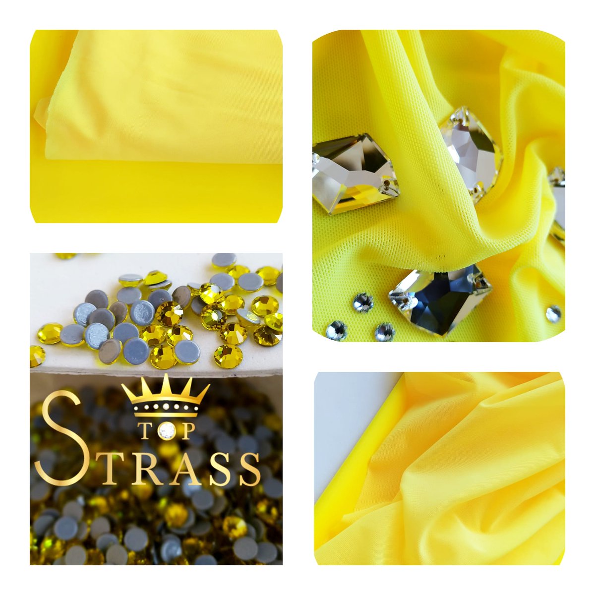 StrassTop's tweet image. 💎Oggi vi mostro licra gialla 💛accompagnata da tulle bielastica super elasticizzata accompagnato da strass Aurora boreale, strass limon e crystal, pietre Cristal misura 16*20 colori luminosi e brillanti Total look TOP STRASS💃. 
☎Info whatsapp 328 1533119.