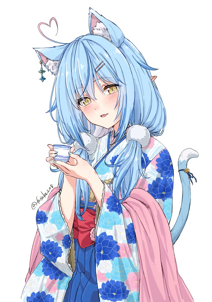 雪花ラミィ 「白背景+透過版 」|ふうすけのイラスト