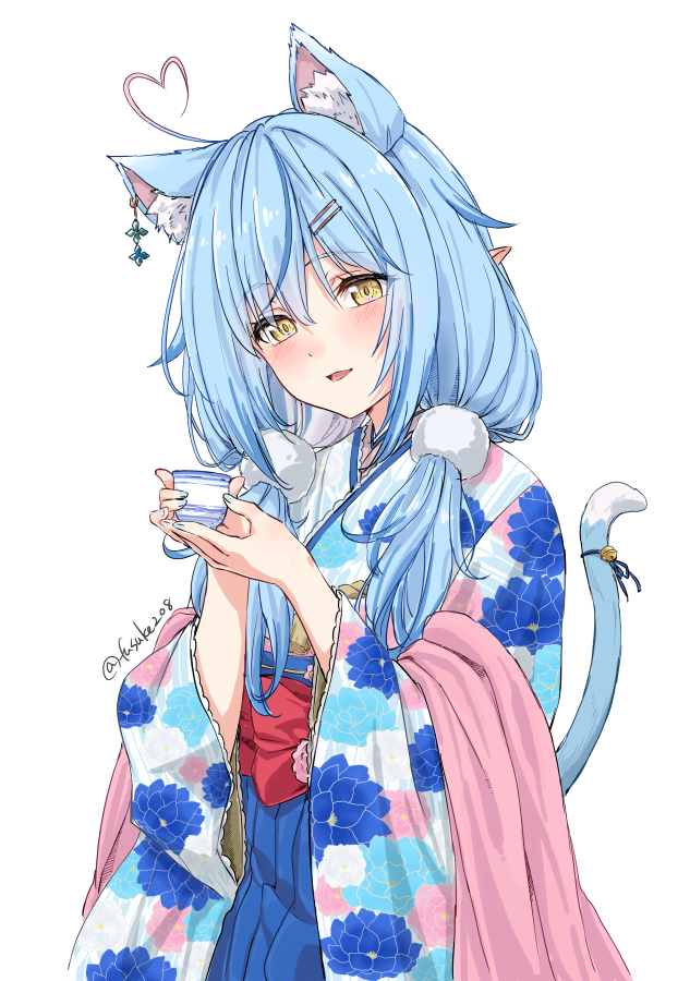 雪花ラミィ 「白背景+透過版 」|ふうすけのイラスト