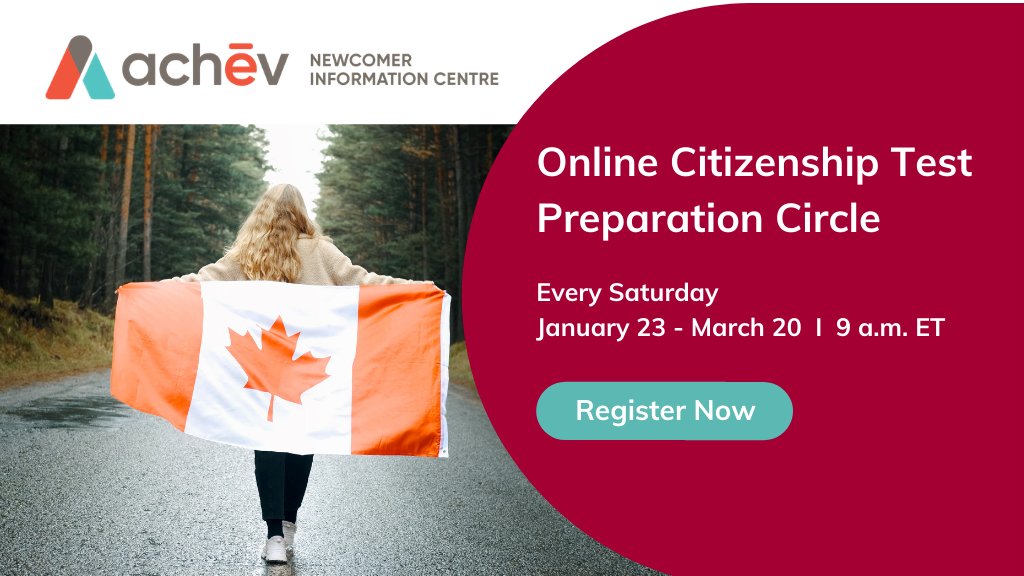 achev_ca's tweet image. Do you need help preparing for the Canadian Citizenship Test? Attend our free Online Citizenship Test Preparation Circle every Saturday from January 23 – March 20 at 9 a.m. ET.  Register now: bit.ly/35MsCFV 

#citizenship #immigration #citizenshiptest