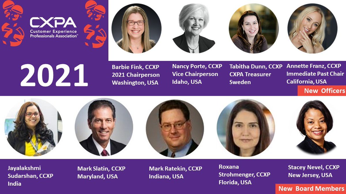 CXPA_Assoc's tweet photo. With businesses looking for sustainable growth strategies, #CXPA opens its 10th year of nurturing results through #CX and welcomes New 2021 Board Members and New Officers to spearhead strategies. 🎉 #ccxp https://t.co/RWRU9lLPOl https://t.co/mpZ4ZX2AJ1