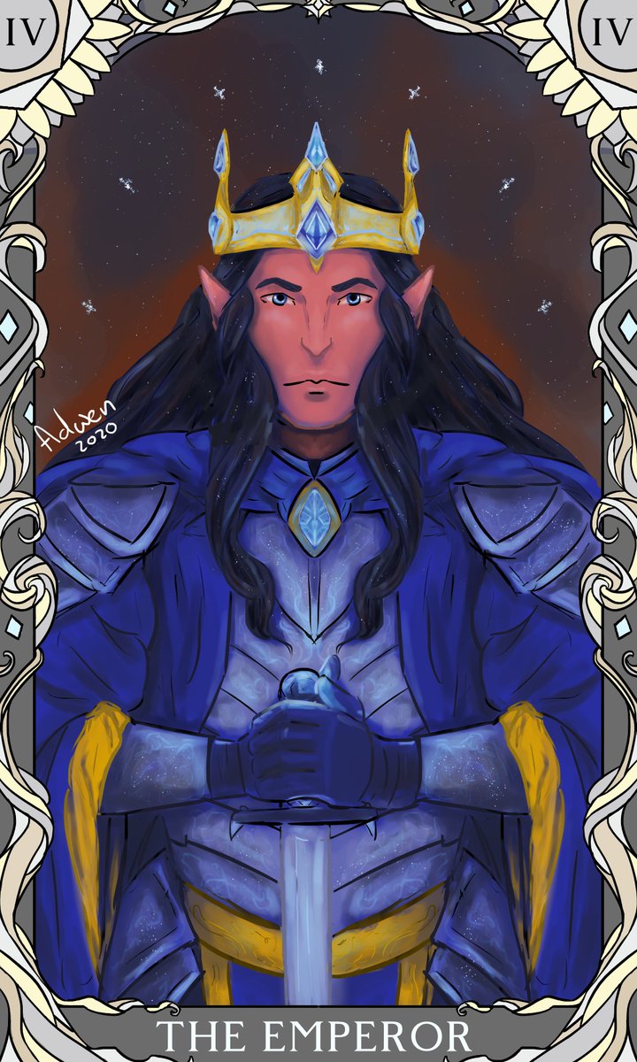 captainadwen's tweet photo. next up are #fingolfin as the emperor, #finduilas and #gwindor as the hierophant (one of my fave cards in this set), #beren and #luthien as the lovers (more like #berenandluthien they really are a set) and #glorfindel and #ecthelion as the chariot https://t.co/zLsueea7j0