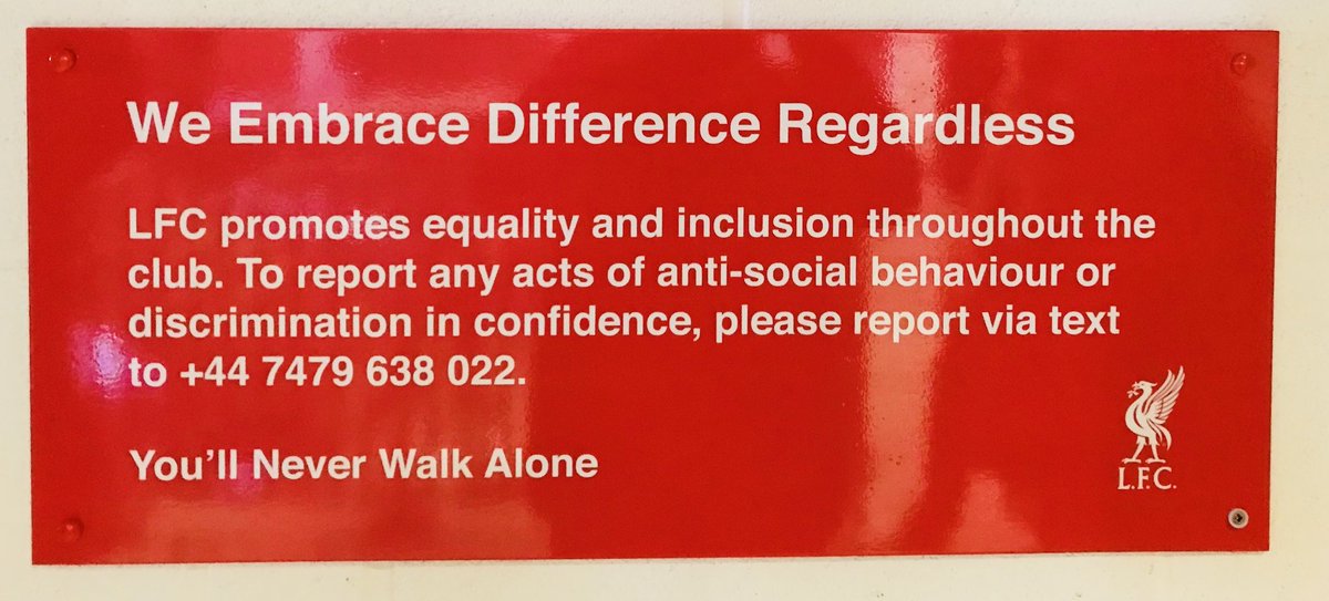 I Loved this posted sign inside Anfield