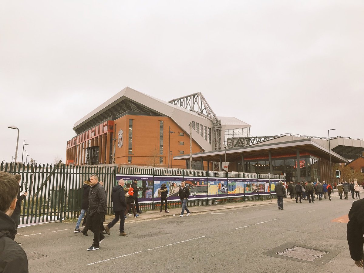 The walk towards Anfield on match day. Everyone is buzzing. Fantastic vibes