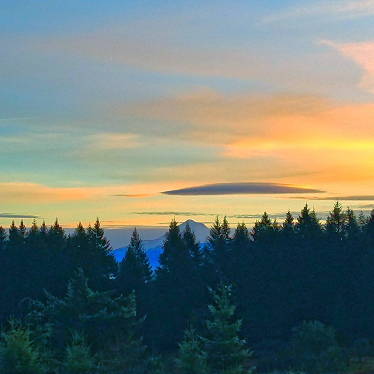 RadRachelLove's tweet photo. Huge lenticular cloud over Mt. Hood this morning in #Beavercreek, Oregon! #landscape #epicview #beautifulview #amazingview #stunningview #mountainview #mthood #mthoodview #mthoodsunrise #oregon #beavercreekoregon #pdx #portland #portlandoregon #pnw #pacificnw #pacificnorthwest https://t.co/D6eN0Cge6m