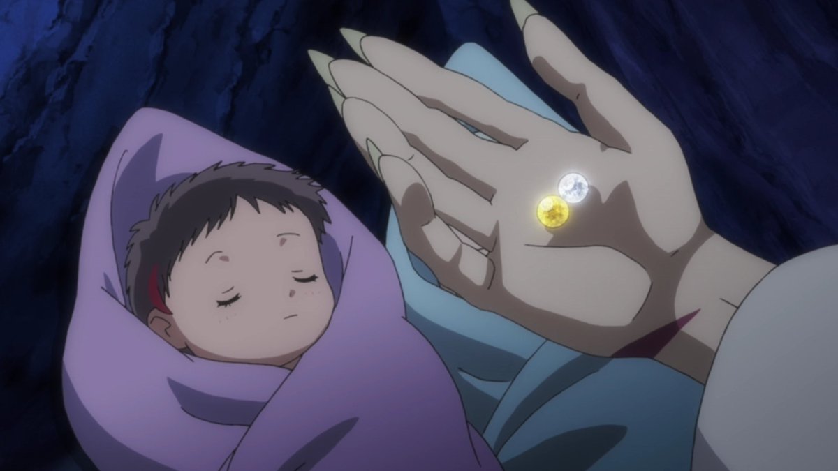 The Rainbow Pearls had to go somewhere, so Sesshomaru gave them to his children.  #YashaHime