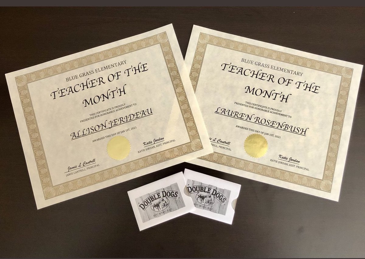 So proud of my wife <a href="/al_jerideau/">Allie Jerideau</a> for getting teacher of the month!! Keep up the great work!! #WorkDay