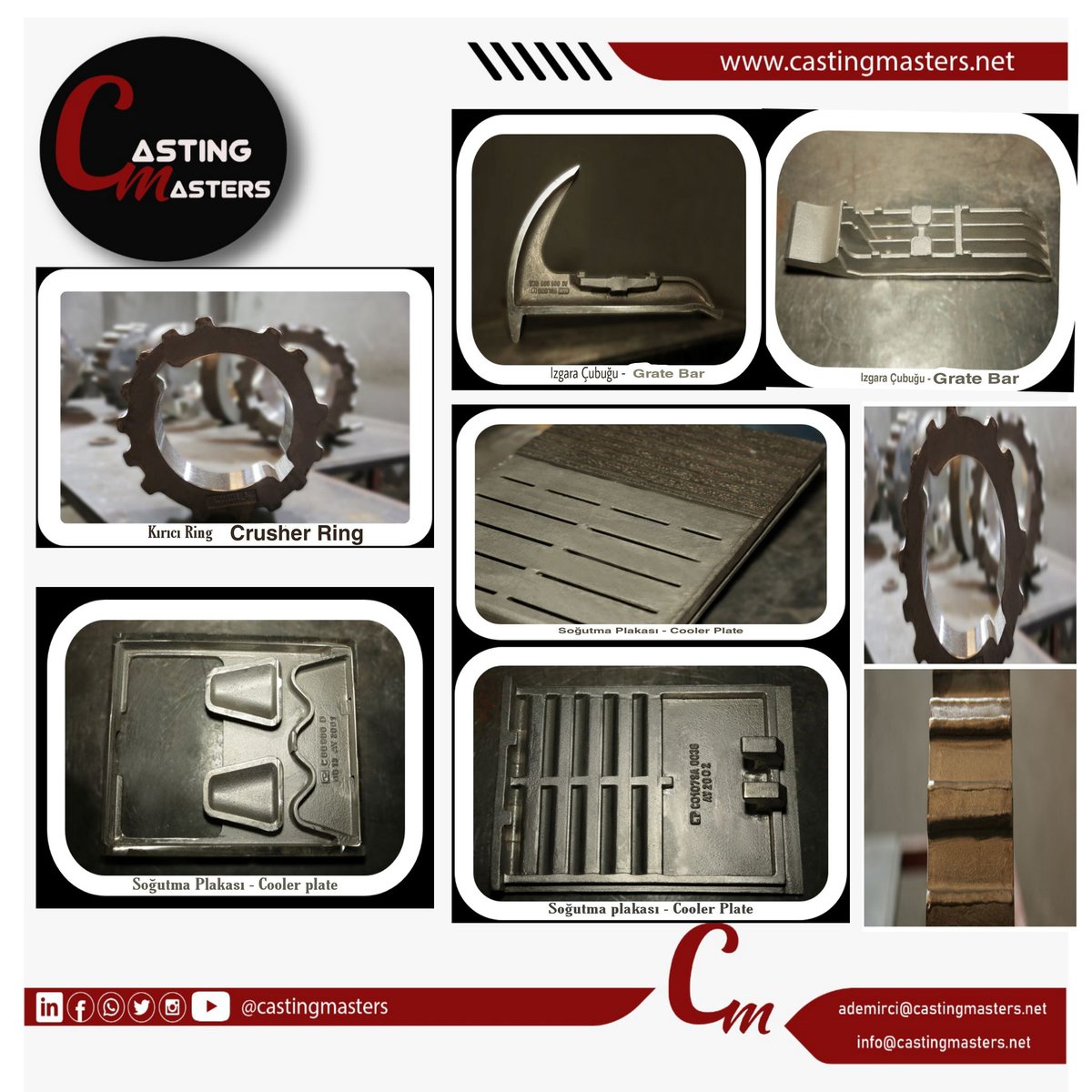 castingmasters's tweet photo. #casting #cement #cementindustry #cementparts #Mining #miningindustry #metallurgy #foundry #Stainlesssteel #sandmoldcasting #gratebar #gratebarindustry @157858e58a7743b
https://t.co/ZTMNdo4y1z
info@castingmasters.net https://t.co/usAispCtBC