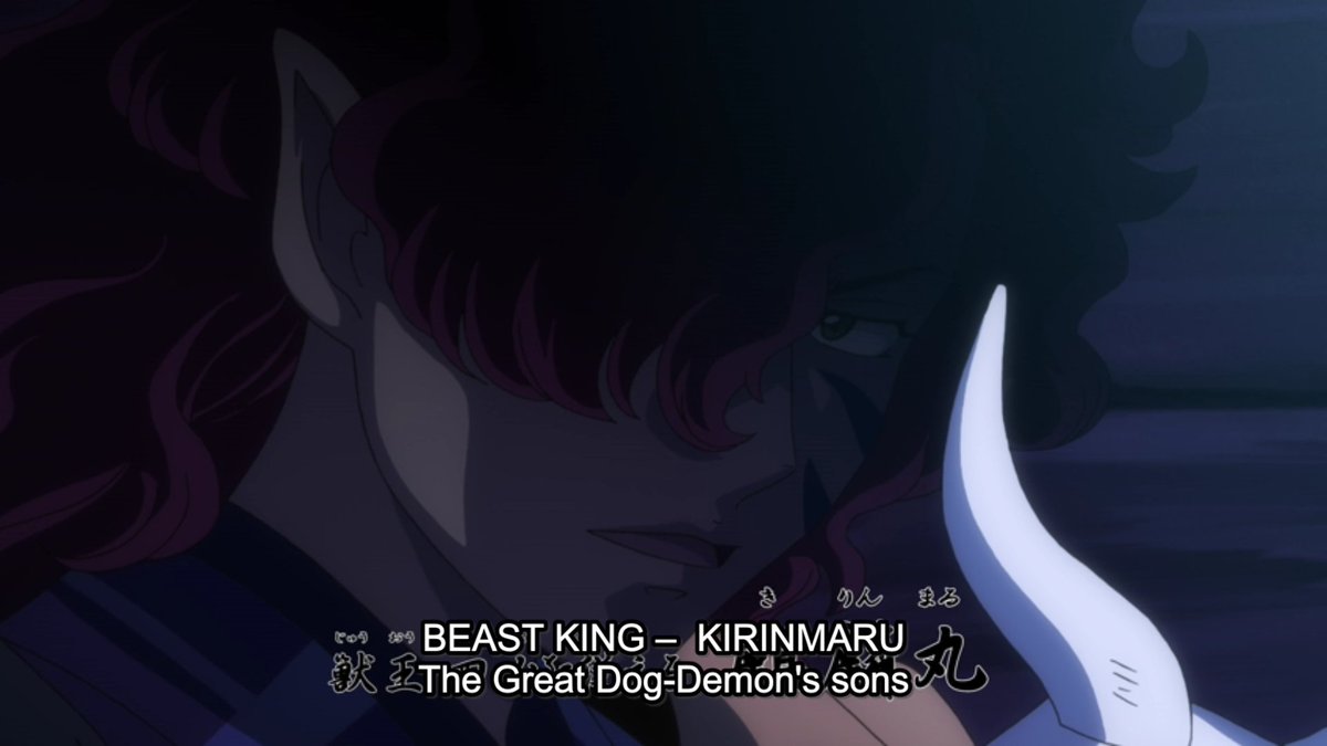 I can now see why Viz went with casting Crispin Freeman as Kirinmaru in the dubbed version of this series. He was made for roles like this.  #YashaHime