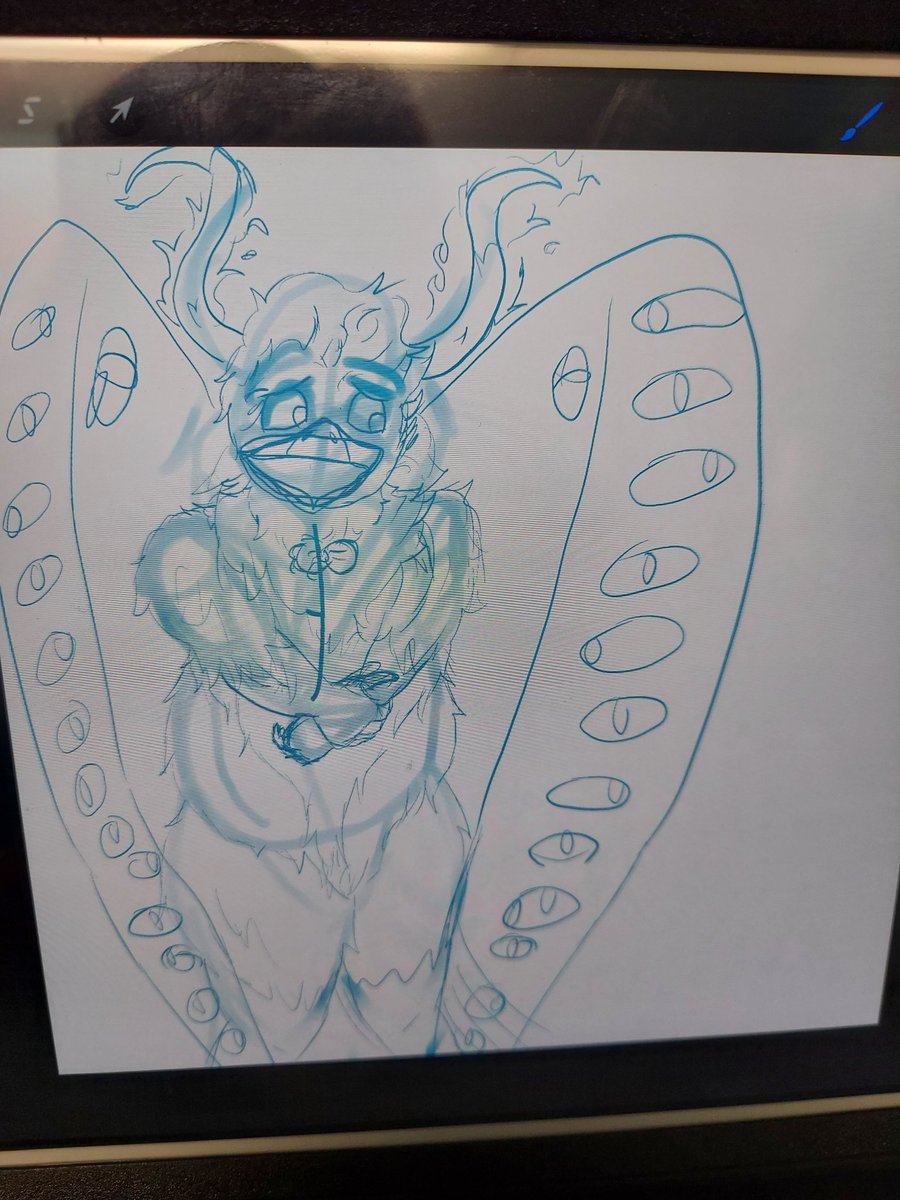 ADHDFanGirl's tweet photo. A small WIP of my HC true form aziraphale #Myart #myartwork #ArtistOnTwitter #doodle #GoodOmens #GoodOmensFanArt #aziraphale #digitalart #drawingtablet #Practice #trueforms #headcannom https://t.co/s9Vngd6neT