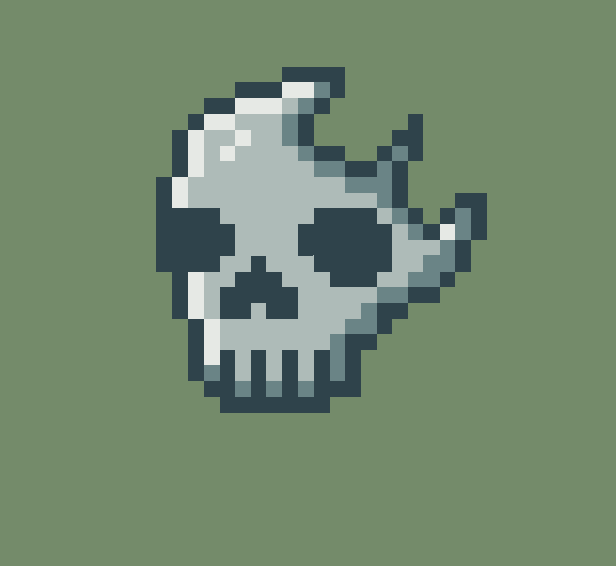 VulgarWizardEnt's tweet photo. Up-close of the skull on the last video.
#indiegame #gamedev #indiegamedev #indiedev #fulltimegamedev #unity #pixelart #art #games #Ijoinedfulltimegamedev #gamedevelopment #games #braziliangame #screenshotsaturday https://t.co/wzus5cX9BG