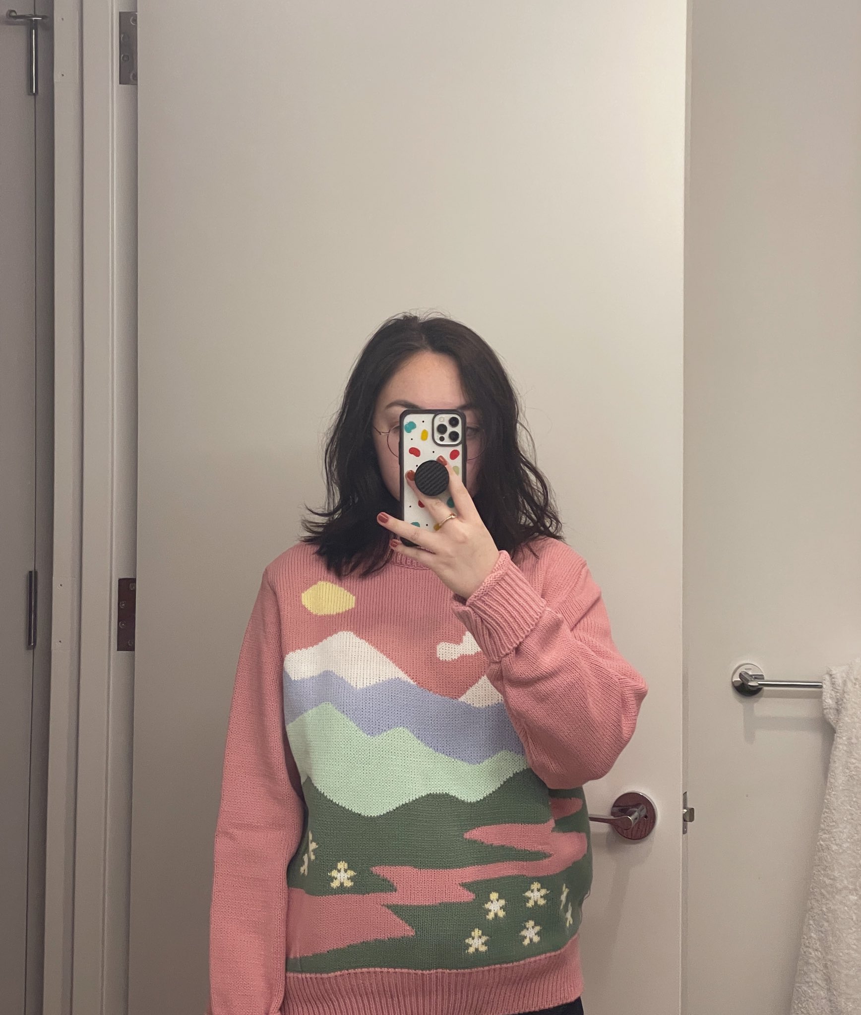 mxmtoon closet on X maia is wearing asos vintage supply oversized knitted sweater with mountain scene 76 https t V0H5F0bVwN https t ST5JiFNnb2 X