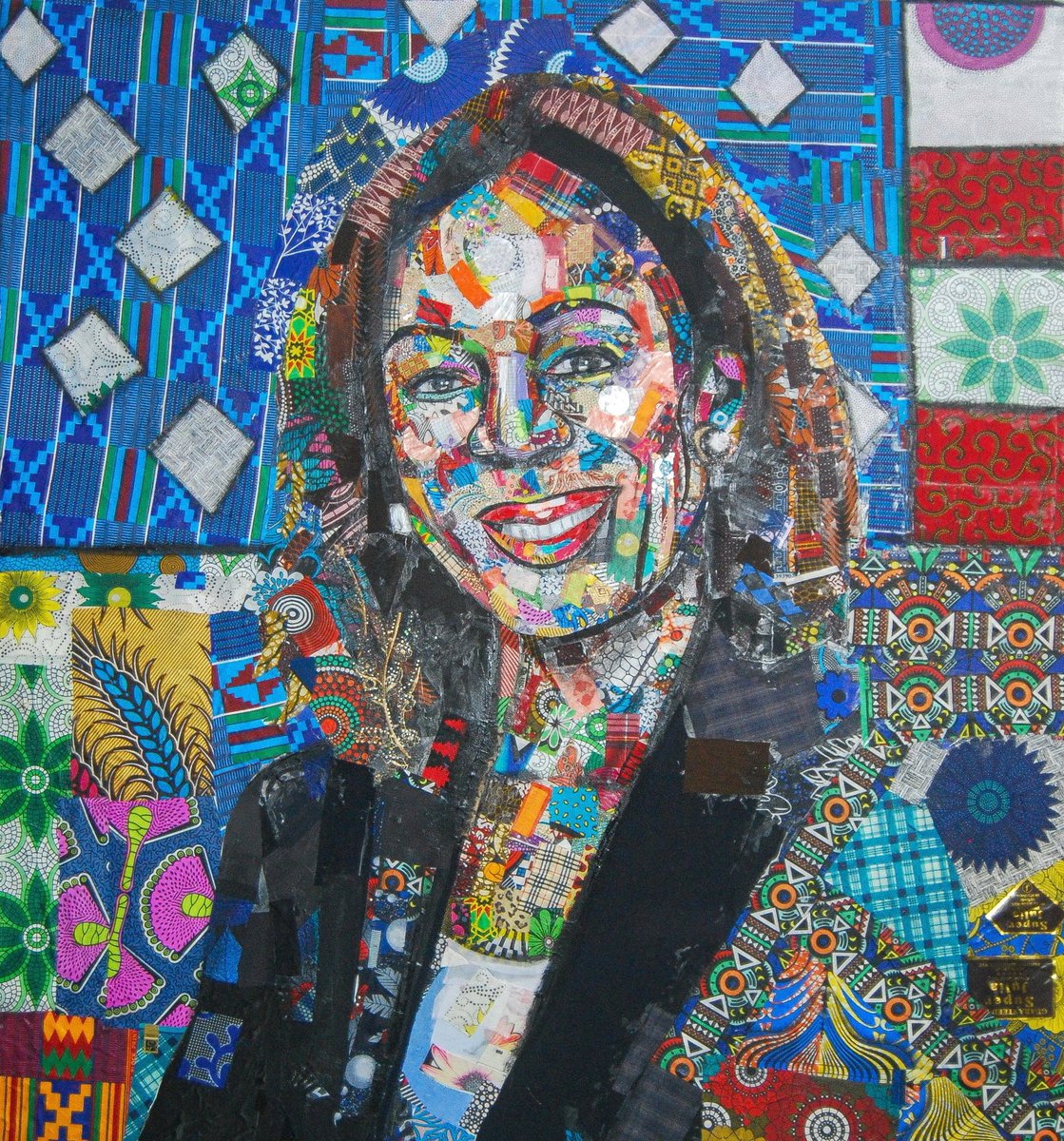 Hello twitter this is my painting of <a href="/KamalaHarris/">Kamala Harris</a> made with Fabric
Pls rt till she sees