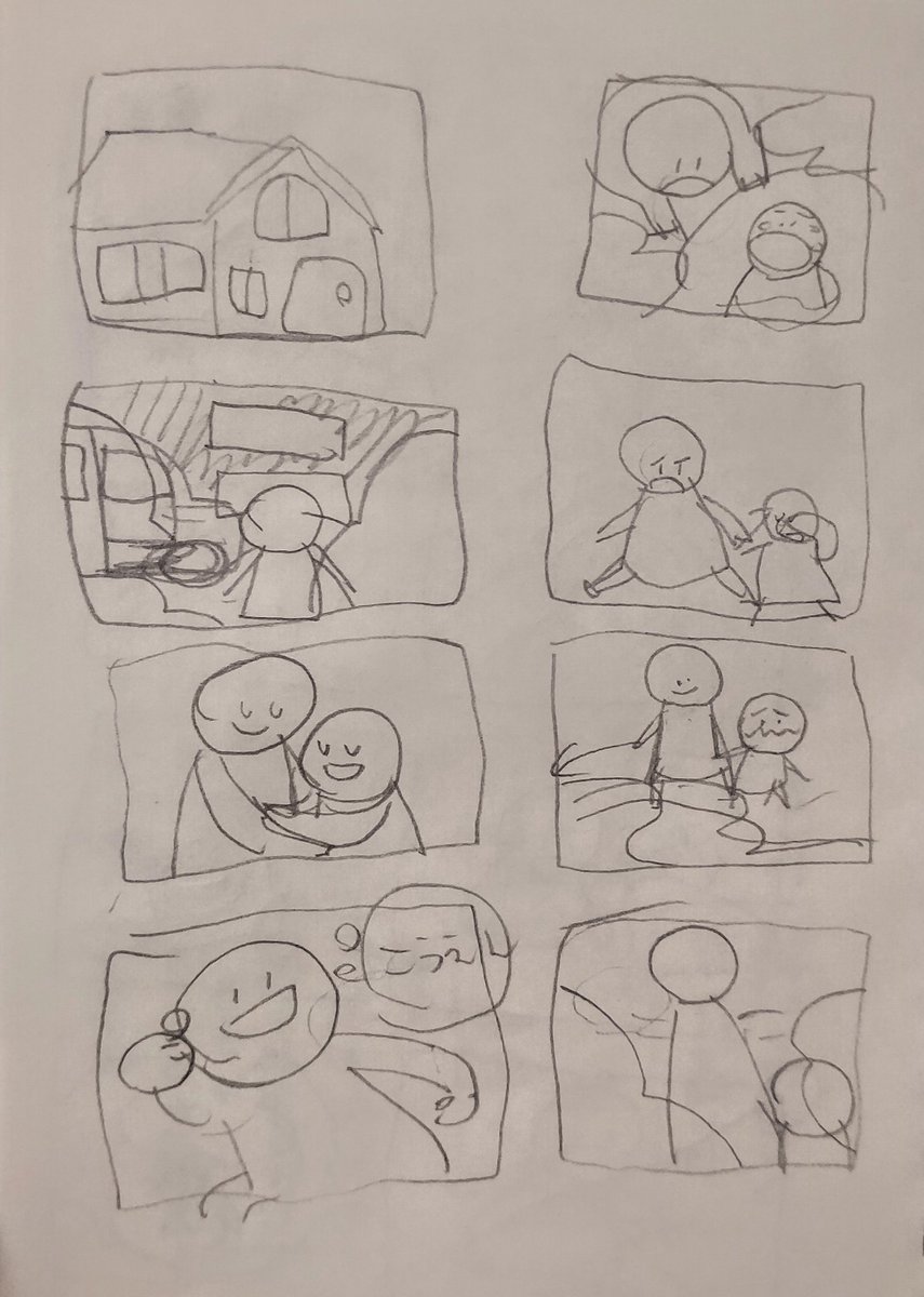 雪道をお子さんひとりで歩いたら危ないよ
という雪害の紙芝居を描き中です 